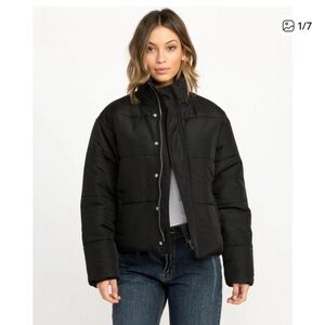RVCA Eezeh Black Puffer Jacket